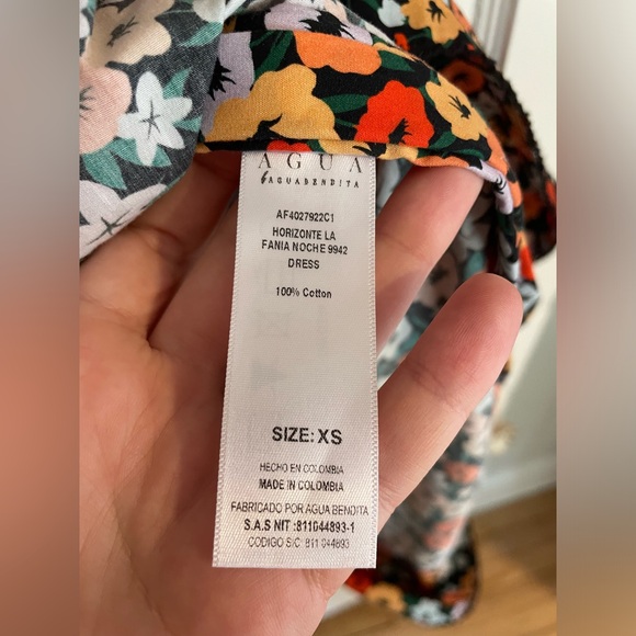 AGUA by AGUA BENDITA La Fania Horizonte Floral Cotton Mini Dress Size XS - Picture 11 of 13